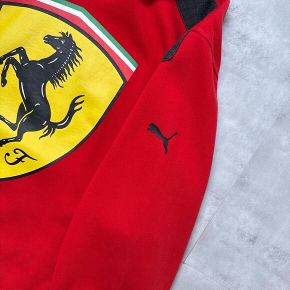 Y2K Ferrari Puma Scuderia Red Hoodie Jacket - Picture 7 of 8